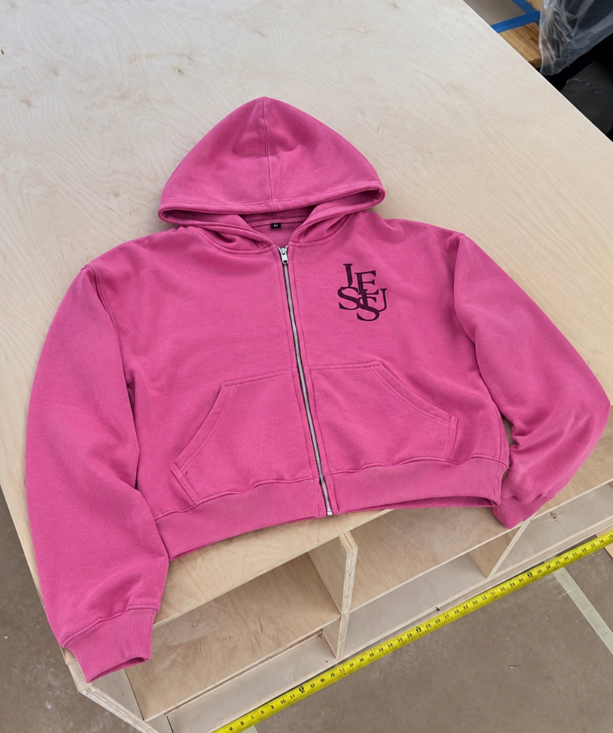 Pink Zip -Up Hoodie