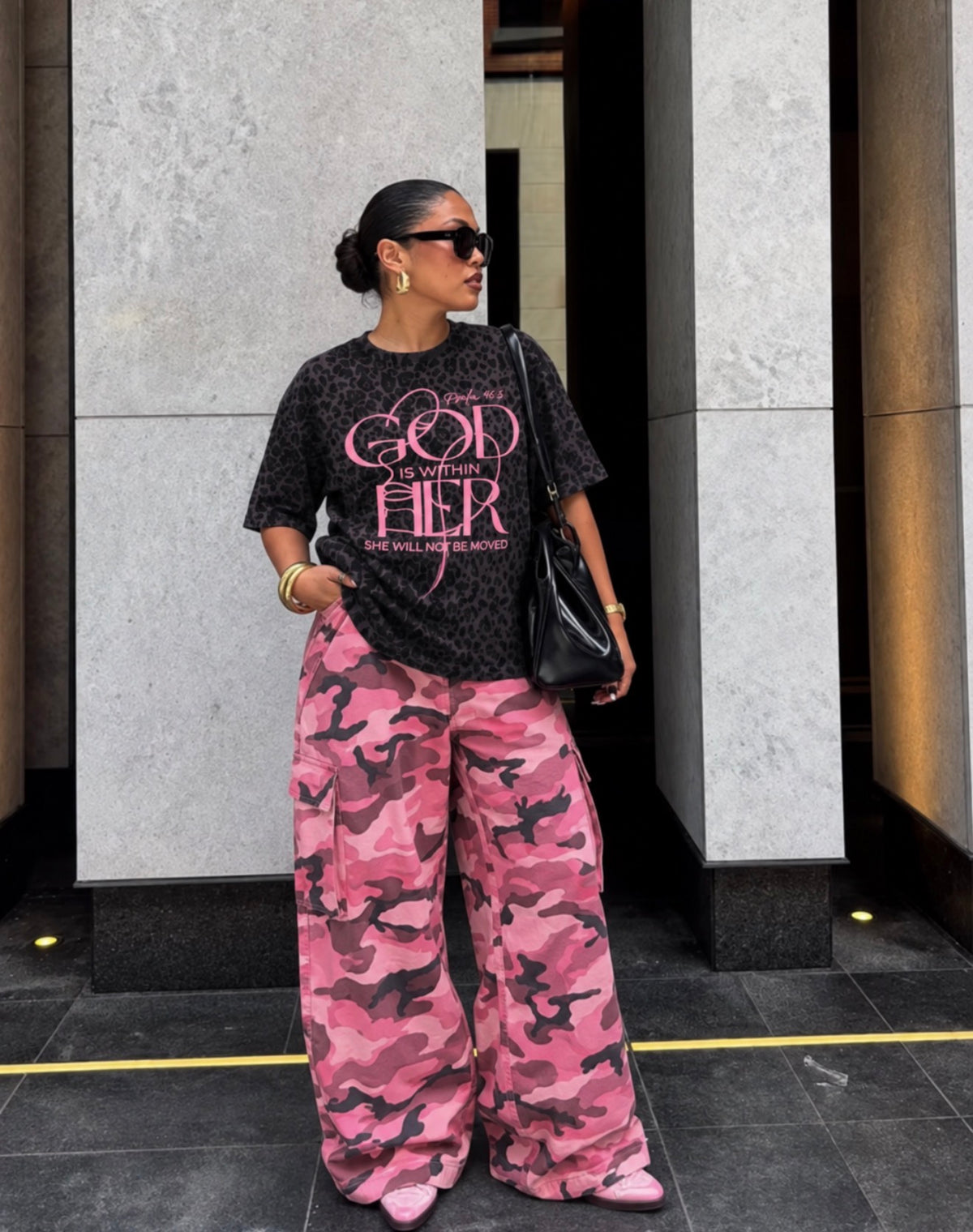 God is Within Her Oversized Boxy T-Shirt